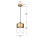 thumbnail image 3 of Lámpara Colgante Elegant Lighting Ashwell Negra Mate Transparente 28 cm, 3 of 8