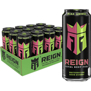 Reign Total Body Fuel, Watermelon Sour Gummy, 16 fl oz, 12 Cans
