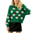thumbnail image 1 of Suéter navideño feo para mujer, divertido jersey de punto con diseño de Papá Noel para fiestas navideñas, invierno, tallas S, M, L, XL, 1 of 7