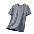 thumbnail image 2 of BXINGOHAI Men's Athletic Shirts Big and Tall Workout Running Short Sleeve T-Shirt Quick Dry Lightweight Gym Tee Tops Today Gray,XL, 2 of 6