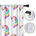 thumbnail image 4 of Blackout Kids Curtains,White Unicorn Head Pattern Childrens Insulated Curtains Set Of 2,Bedroom Essentials,Toddler Room Decor 52"x84", 4 of 5