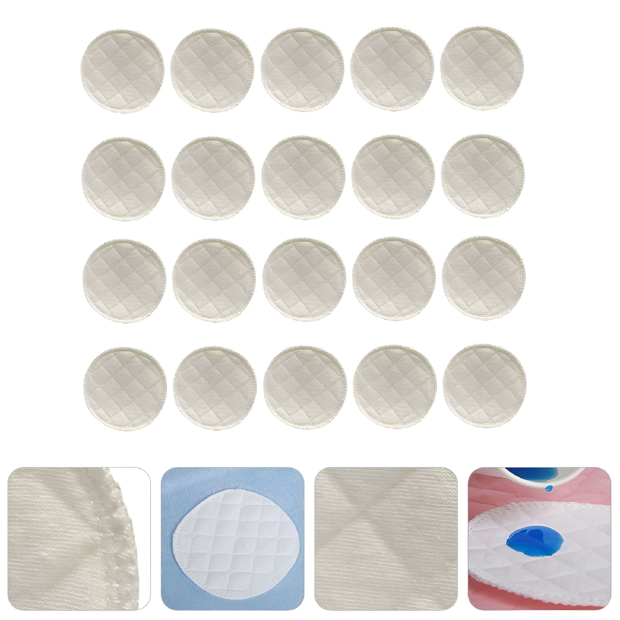 XIRQI 20Pcs Washable Breast Pads Reusable Nursing Pads for Breastfeeding