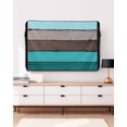 thumbnail image 3 of Outdoor TV Cover 30 to 32 Inch Weatherproof, Farmhouse Rustic Wood Texture Waterproof TV Screen Protector for Outside Decor with Zipper and Pocket 30"L x 19"H&nbsp; , Aqua Blue Grey, 3 of 7