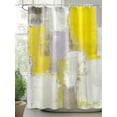 thumbnail image 2 of Fsddascl Yellow Shower Curtain Set - Standard 72" x 72" Bathtub Curtain with 12 Hooks, Modern Geometric Grey Oil Painting Abstract Waterproof Fabric Stall Shower Curtains for Bathroom/Bathtub, 2 of 6