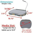 thumbnail image 3 of Sofia + Sam Lap Desk for Laptop and Writing with USB Light - Tropical Grey, 3 of 3