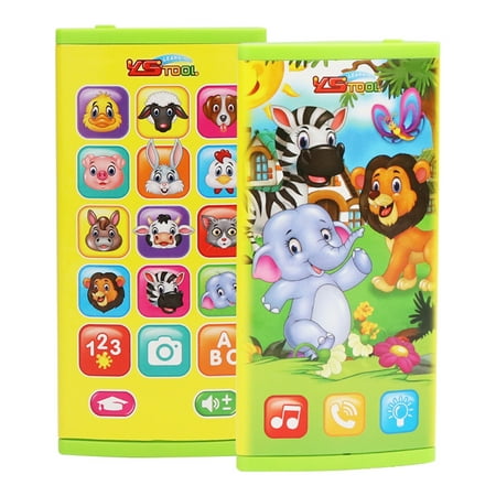 Two-Sided Screen Mobile Phone Toy Music Learning Animal Chat Count Smart Phone Education Toy for Toddler (Best Anime Sites For Mobile)