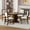 Brown, variant on Euroco Farmhouse 5-Piece Dining Table Set for 4, 58" Extendable Kitchen Table & 4 Upholstered Chairs with Rubber Wood Frame,Space-Saving Kitchen Set for Dining Room,Natural