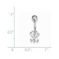 thumbnail image 2 of 10k White Gold W/Cz Butterfly Belly Dangle (21x7) 10k White Gold, 2 of 2