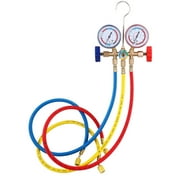 Tomshine Refrigerant Manifold Gauge Set Air Conditioning Tools with Hose and Hook for R12 R22 R404A R134A