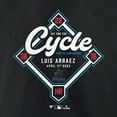 thumbnail image 4 of Men's Luis Arraez Black Miami Marlins Cycle T-Shirt, 4 of 4