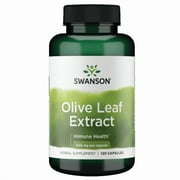 Swanson Olive Leaf Extract Capsules with 20% Oleuropein - (120 Capsules, 500mg Each)