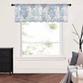 thumbnail image 3 of Navy Blue Coral Coastal Sheer Valance, Summer Beach Light Filtering Kitchen Curtain Valances, Ocean Seaside Nautical Chiffon Rod Pocket Living Room/Bedroom/Cafe Curtains 54"x18", 3 of 6