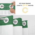 thumbnail image 5 of Retro Striped No Hook Shower Curtain with Snap in Liner Green Wood Grain Country Gradient Stripes Waterproof Bathroom Shower Curtain with See Through Top Window for Bathtub 72" x 72", 5 of 9