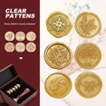 thumbnail image 3 of Wax Seal Stamp Set,6Pcs Retro Wax Stamp Seals Kit Plant Pattern Series Sealing Wax Stamps Copper Seals, 3 of 6