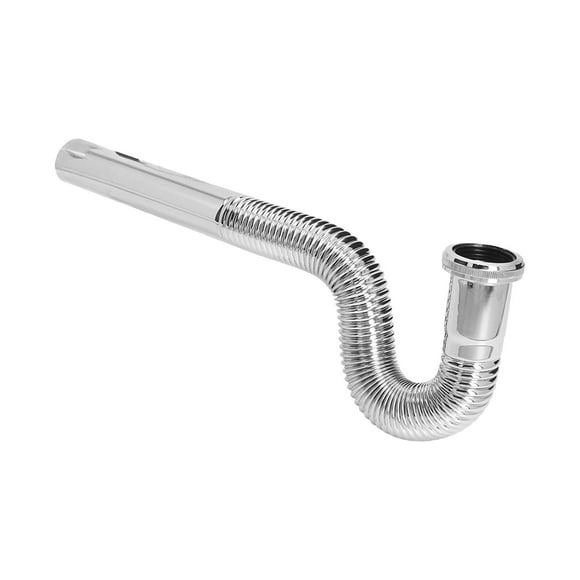 Sink Drain Pipe, P Trap Tubing Flexible G1-1/4in for Bathroom