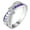 Silver/Purple, variant on Veranda Wedding Band Ring Cross Knot Cz Wgold Plated Womens Ginger Lyne Collection