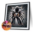 thumbnail image 4 of Pintura de diamante 5D DIY taladro redondo completo araña letra C decoración arte artesanía 30x30cm, 4 of 7