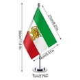 thumbnail image 3 of Old Table Flag Polyester Former Iranian Desk Flags Iranian Mini Banner 5.5 X 8.3 Inch Historic Flags With Stand Pole And Base, 3 of 4
