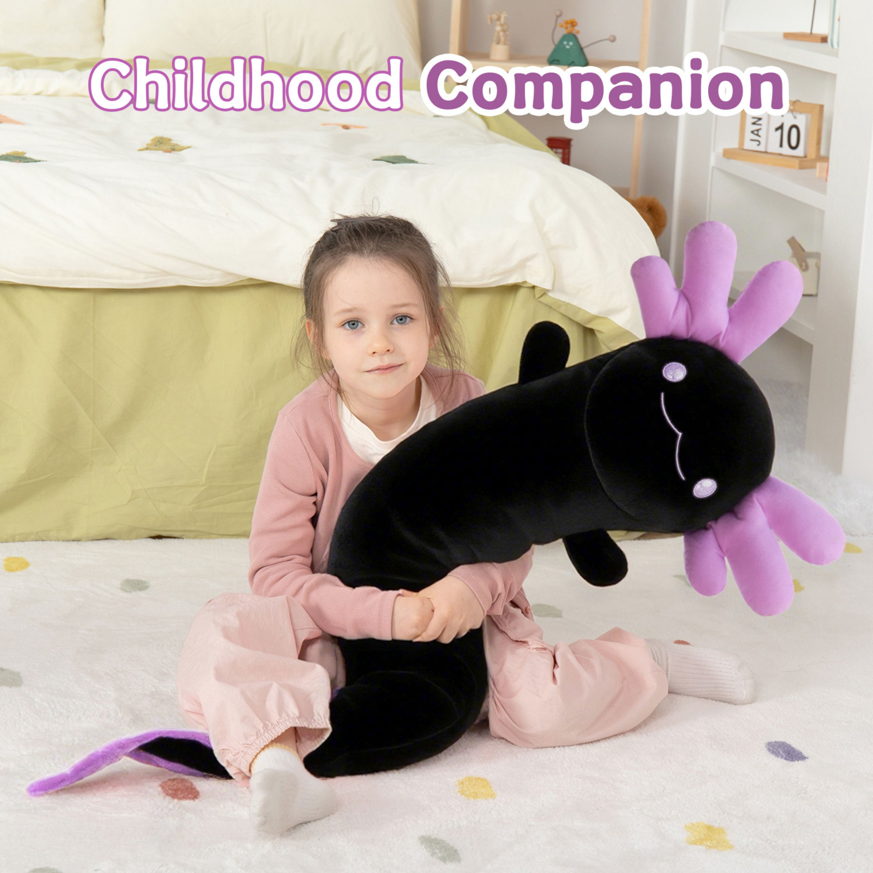 Tezituor 48" Axolotl Stuffed Animal Giant Stuffed Axolotl Glow in The Dark Plush Toy