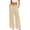 Khaki, variant on High Waisted Linen Pants Women High Waisted Wide Leg Plus Size Palazzo Pants Drawstring Weighted Trousers Pants for Women Lounge Pants Women for Work Business Casual