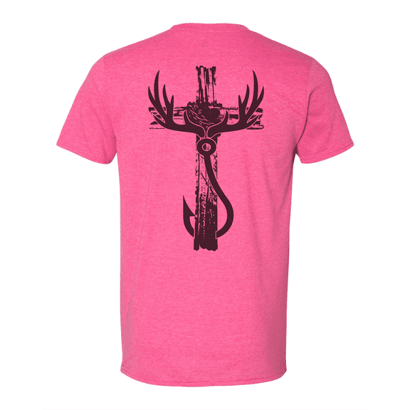 Wildlife Outfitters Men's Sportsman Fishing & Hunting Cross T-Shirt