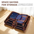 thumbnail image 2 of Gowill 6 Piece Luggage Sets,13/20/24/28 inch Hardside Lightweight ABS Suitcase With Expandable Duffle Bag (Navy Blue Tan), 2 of 15
