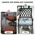 thumbnail image 5 of Outdoor Patio Cushion Covers 2 Pack Sea Turtle Patio Chair Cushion Covers with Ties and Zipper Blue Ocean Coral Starfish Waterproof Outdoor Seat Cushion Covers for Patio Furniture 22"x20", 5 of 9