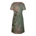 thumbnail image 5 of Xysaqa House Dresses for Womens Casual Half Sleeve Nightgown Soft Comfy Sleepwear Floral Printed Loungewear Flowy Sundress with Pockets S-2XL, 5 of 8