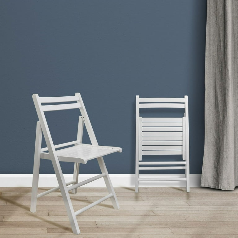 Free Shipping! Casual Home Wooden Folding Chairs 2-Pcs Set - White