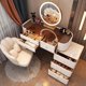 thumbnail image 2 of Accent Makeup Vanity Table With Mirror Dressing ModernTable Dressers For Bedroom Light Luxury Vanity Desk Bedroom Furniture My Lux Decor Round, 2 of 28