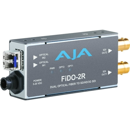 UPC: 0892448000465 | AJA VIDEO FiDO-2R 2-Channel Single-Mode LC Fiber to 3G-SDI Receiver