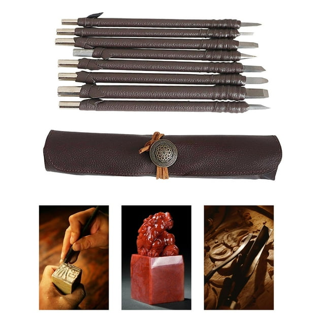 Cuchillo de de Acero de Tungsteno de 8x Cuchillo de Detalle Geométrico de Cuchillo de Sabor para Hobby Craft Herramientas de Soledad Cortador de tallado de madera