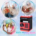 thumbnail image 5 of Hucha Electrónica Para Niños, Hucha Segura Con Código De Regalo Niño De 3 A 12 Años Niño Niña Caja Fuerte Dinero Cajero Automático Hucha Segura Para Niños Rojo, 5 of 5