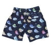 Azul Baby Boys Navy Blue Floral Pattern Trendy Swimwear Trunks