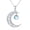 Moon, variant on Celtic Moon Necklace 925 Sterling Silver/Moonstone/turquoise Celtic Knot Pendant Necklace Crescent Irish Necklace Celtic Jewelry Women's Men's Gift
