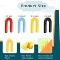 thumbnail image 2 of 200 Pcs Horseshoe Shims Plastic Shims U Shaped for Leveling, 1/4 Inch, 3/16 Inch, 1/8, 1/16, Black, Yellow, Red, Blue, 2 of 7
