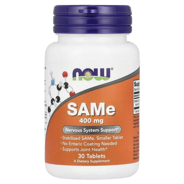 NOW Foods, SAMe, 400 mg, 30 comprimidos