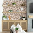 thumbnail image 4 of S4sassy Removable Nature-inspired Waterproof Wall Wrap, Wallcover, Rose Print Contact Paper for Walls, Cabinets, and Dresser, Self Adhesive Vinyl Wallpaper Roll, DIY Home Decor- Orange-25"x120" inch, 4 of 9