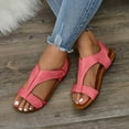 thumbnail image 2 of Oyedens Sandals For Women Wide Width Comfort Flats Summer Casual T Strap Beach Low Heel Wedge Shoes, 2 of 6