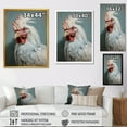 thumbnail image 4 of Designart "Rooster Portrait Regal Poultry" Animals Framed Wall Art - Traditional Red Chicken Entryway Framed Wall Art, 4 of 6