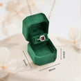 thumbnail image 4 of TAIMY Octagonal Velvet Proposal Ring Box, Single Slot Engagement Ring Box with Raised Ring Slot, Luxury Wedding Jewelry Gift Box (green), 4 of 6