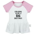 thumbnail image 1 of I'm Going to be a Big brother Funny Dresses For Baby, Newborn Babies Skirts, Infant Princess Dress, 0-24M Kids Graphic Clothes (Pink Raglan Dresses, 0-6 Months), 1 of 5