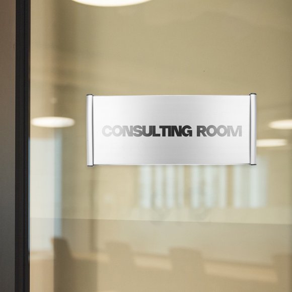 CHICHUMID De Nombre Para Oficina En Aluminio Plateado Para Identificación En Puerta Y Pared