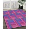 thumbnail image 3 of Ahgly Company Machine Washable Indoor Round Transitional Magenta Pink Area Rugs, 8' Round, 3 of 7