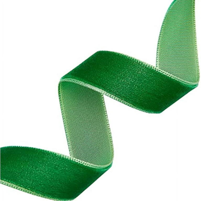 35 Inch Wide Dark Green Velvet Ribbons 25 Yards Single Face Velvet Ribbon 