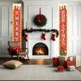 thumbnail image 5 of Christmas Hanging Porch Signs Banner with LED String Light Christmas Door Banner for Indoor Outdoor Home Garage Wall Holiday Party Decorations (C), 5 of 6