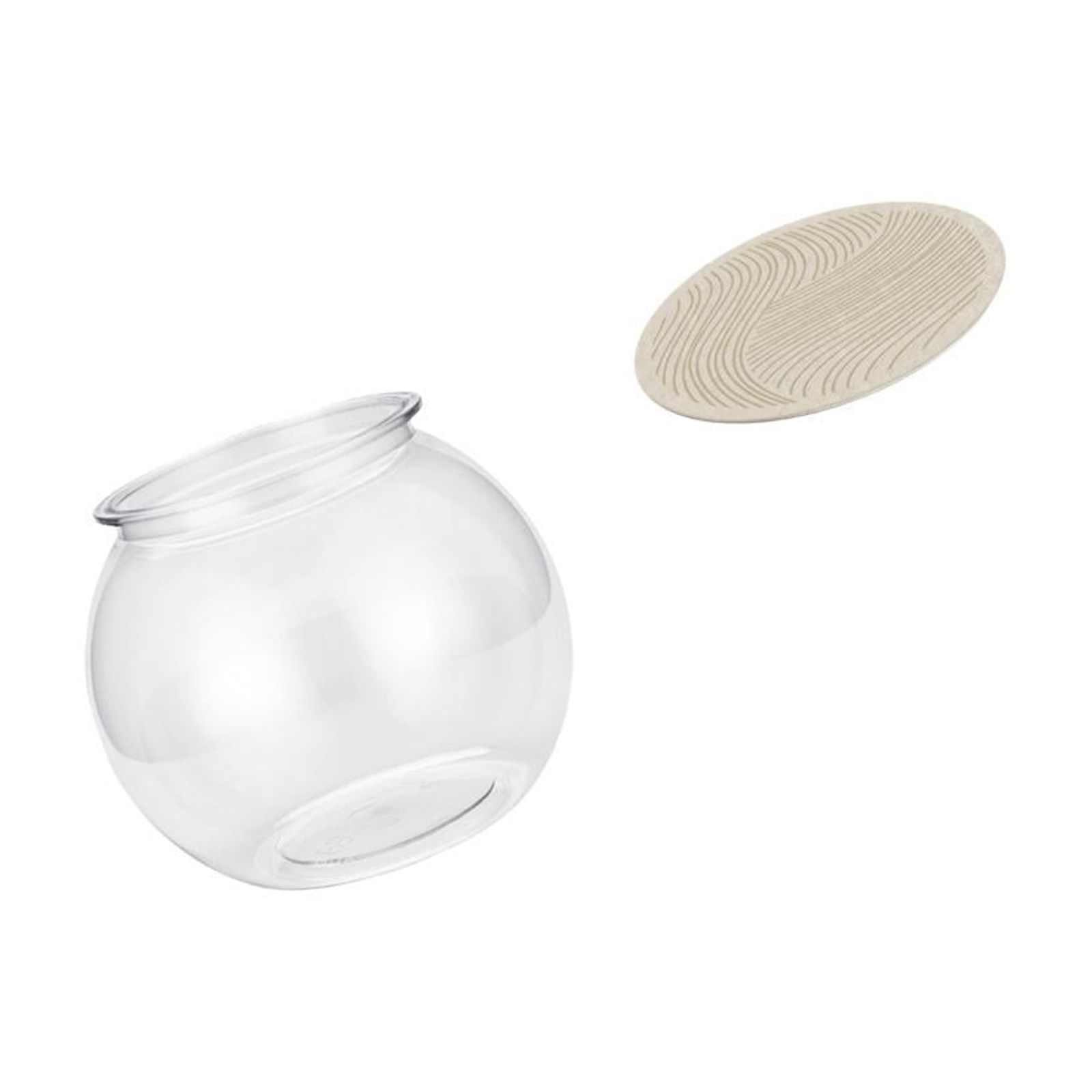 Desktop Aquarium Tank Transparent Fish Bowl Vase Lightweight PP Material for Office Living Room Table Decor Entryway