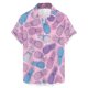 thumbnail image 1 of Camisas Para Hombre Talla Extra Hombres Moda Primavera Verano Casual Manga corta Turndown Neck Impreso Camisetas Top Blusa (Purple, XL), 1 of 5