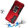 thumbnail image 3 of For Samsung s25 Plus/s24 Plus OPTIMUM Magnetic Ring Stand Hybrid Case Cover - Red, 3 of 3