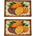 thumbnail image 2 of 2PC KITCHEN RUG BASKET OF ORANGE, 2 of 2
